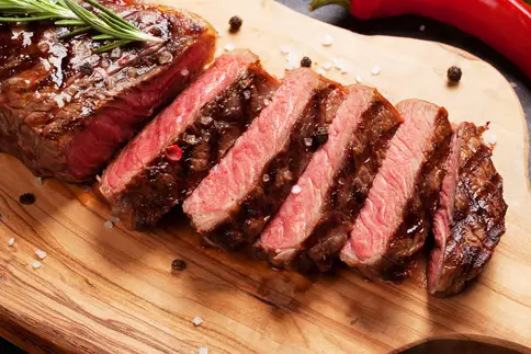 photo of grilled striploin steak